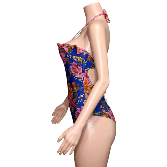 FARM RIO Summer Fruit One Piece Swim, Blue, Medium - Picture 8 of 11